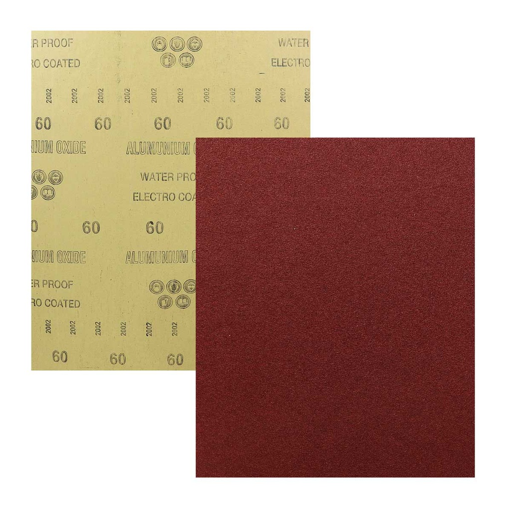 HOJA DE LIJA OXAL ESMERIL 9" x 11" G80 (Precio x pieza - Empaque c/50 pzas)