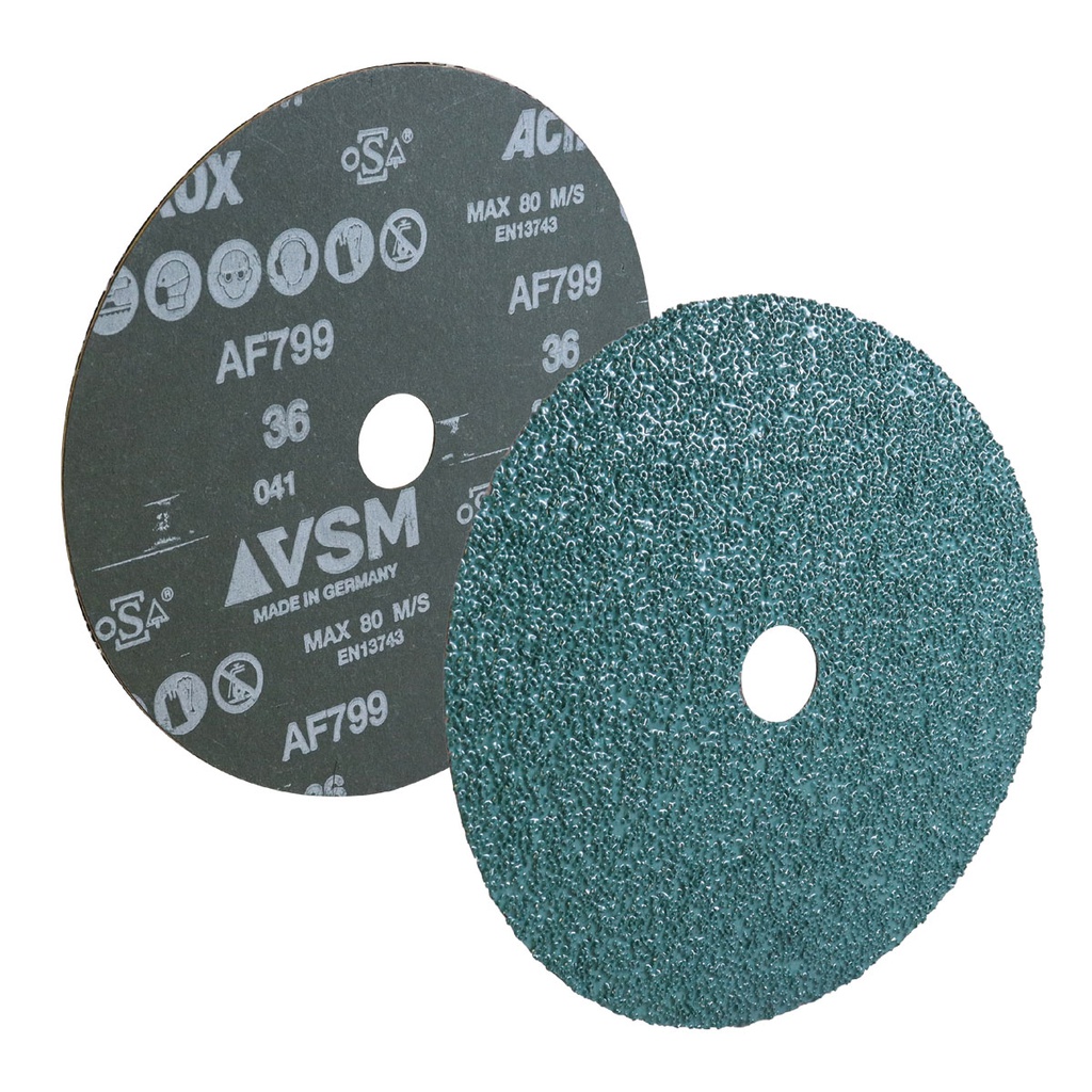 DISCO DE LIJA C36 BARRENO 4.5" X 7/8" ACTIROX METAL VSM AF799