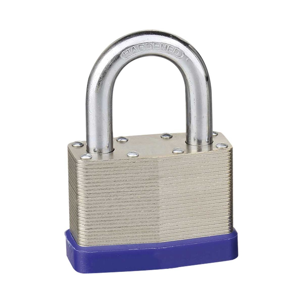 CANDADO DE ACERO CUERPO LAMINADO 50MM C/2 LLAVES