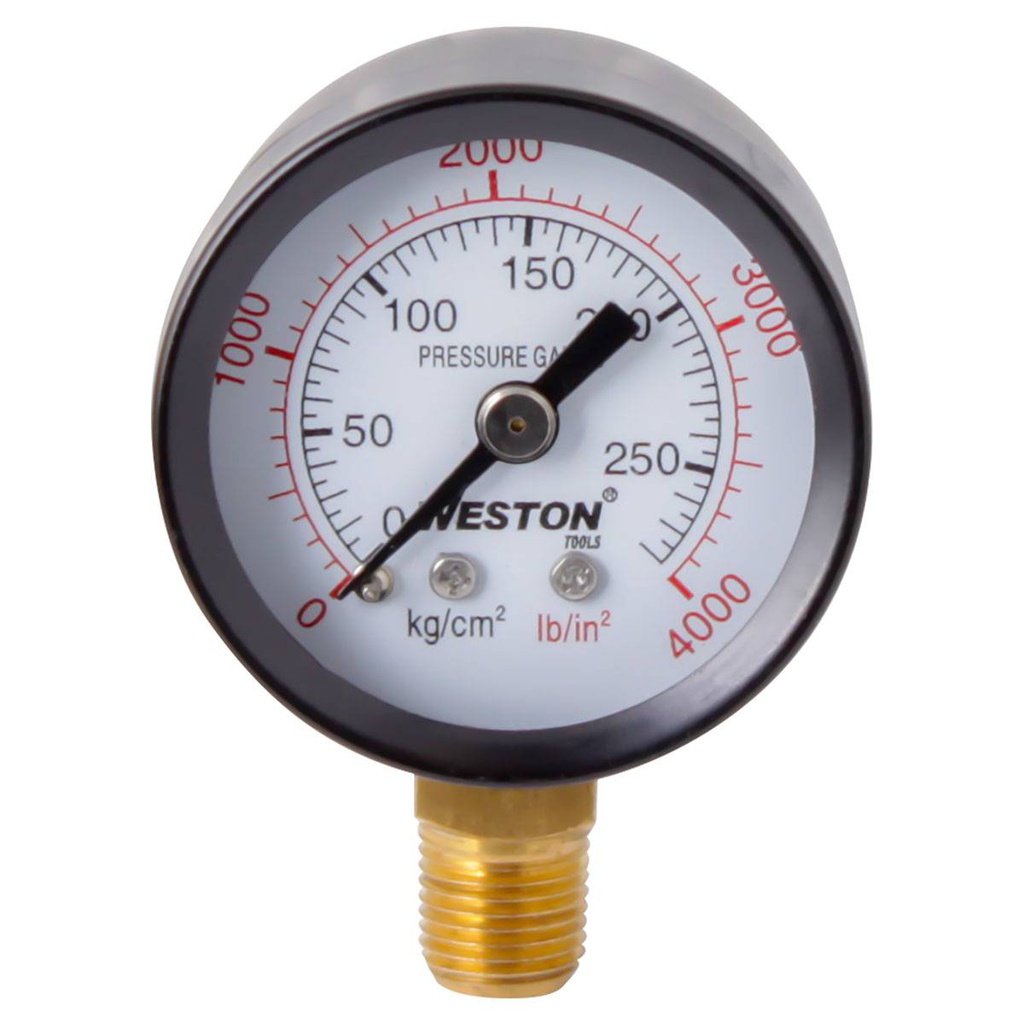 MANOMETRO 2" 1/4" NPT 400 LBS/28KG