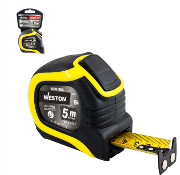 FLEXOMETRO 5M X 27MM AMARILLO CINTA ANCHA