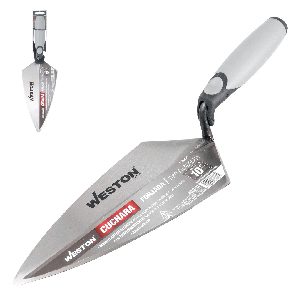 CUCHARA FORJADA TIPO FILADELFIA 10" MANGO TPR (Precio x pieza - Empaque c/12 pzas)