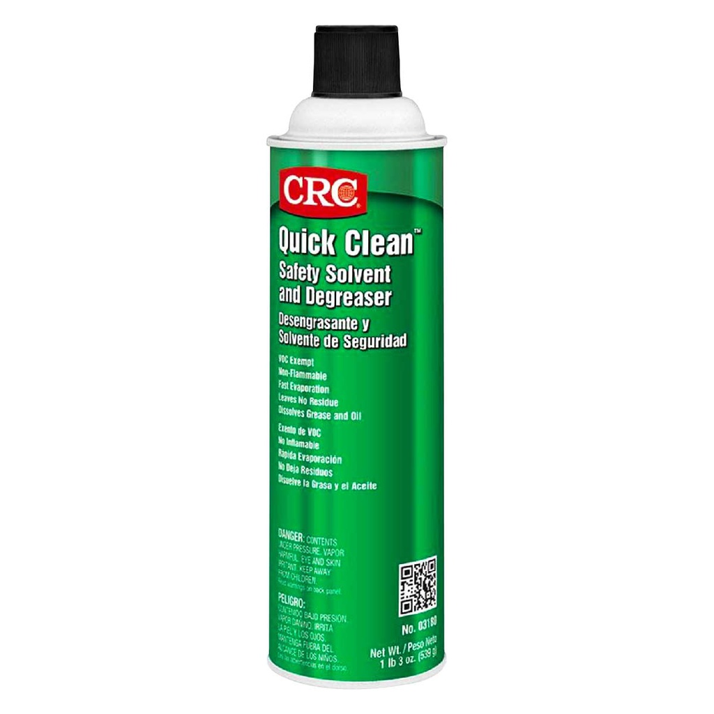DESENGRASANTE Y SOLVENTE DE SEGURIDAD QUICK CLEAN™ AEROSOL (538 g) CAJA 15 PZ