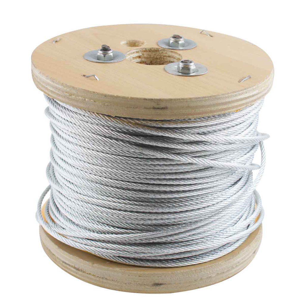 CABLE DE ACERO GALVANIZADO 7X7 3/16" ROLLO 500M