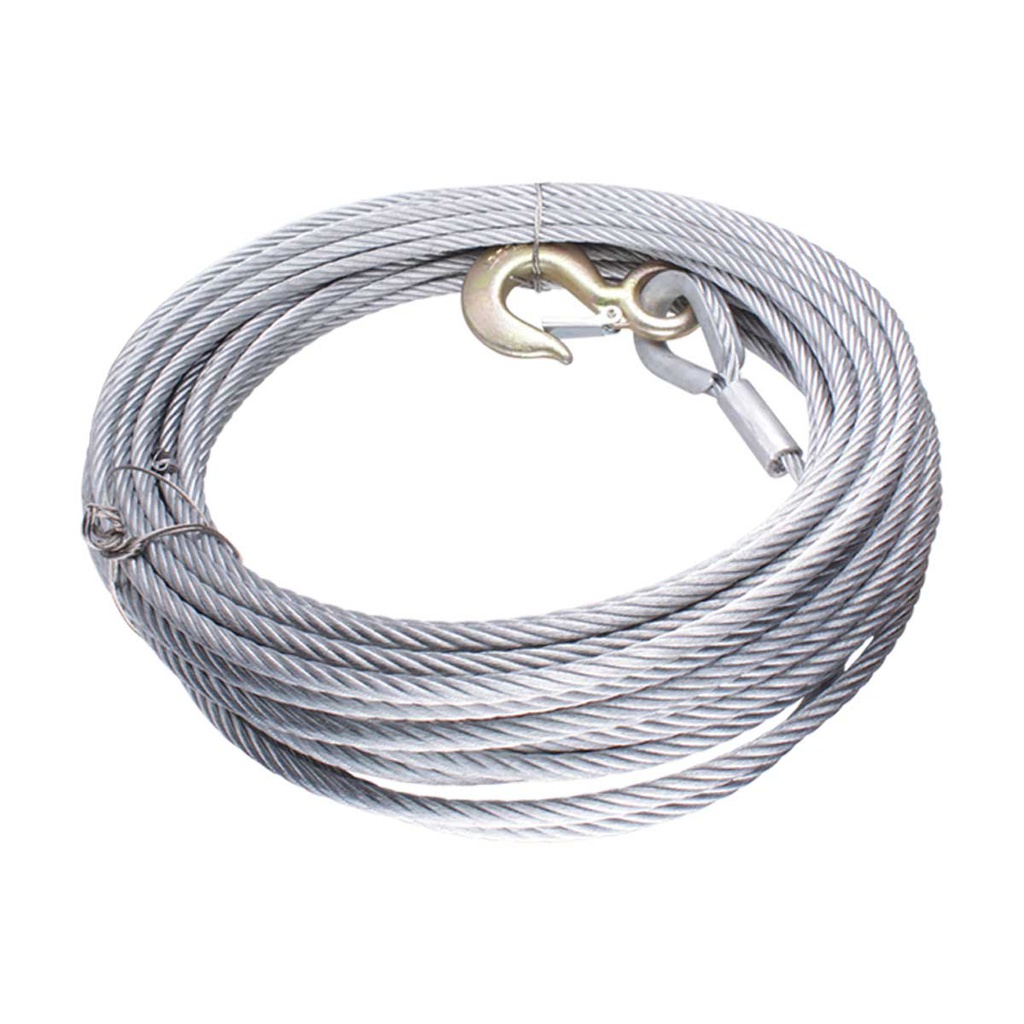 CABLE DE ACERO GALVANIZADO C/GANCHO 7X19 7/16" ROLLO 20M