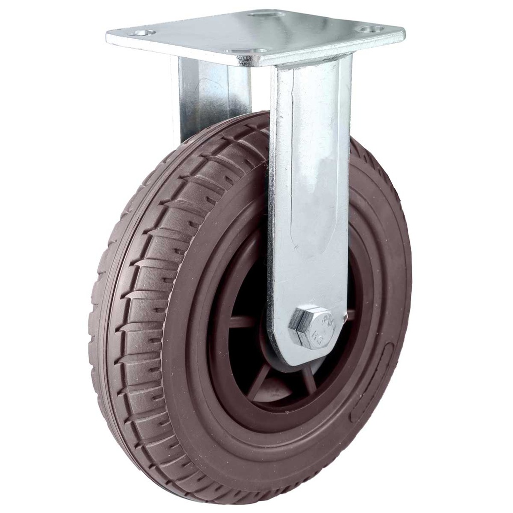 RODAJA DE HULE CAFÉ USO RUDO FIJA 8" (200X50MM)