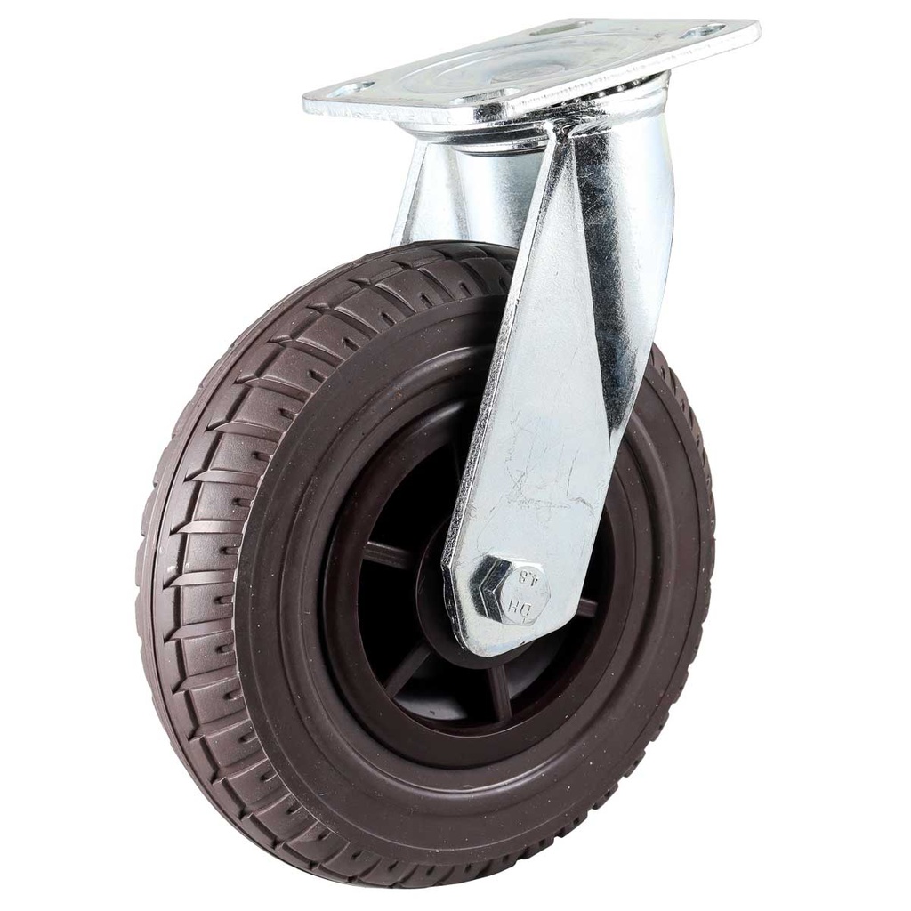 RODAJA DE HULE CAFÉ USO RUDO GIRATORIA 8" (200X50MM)