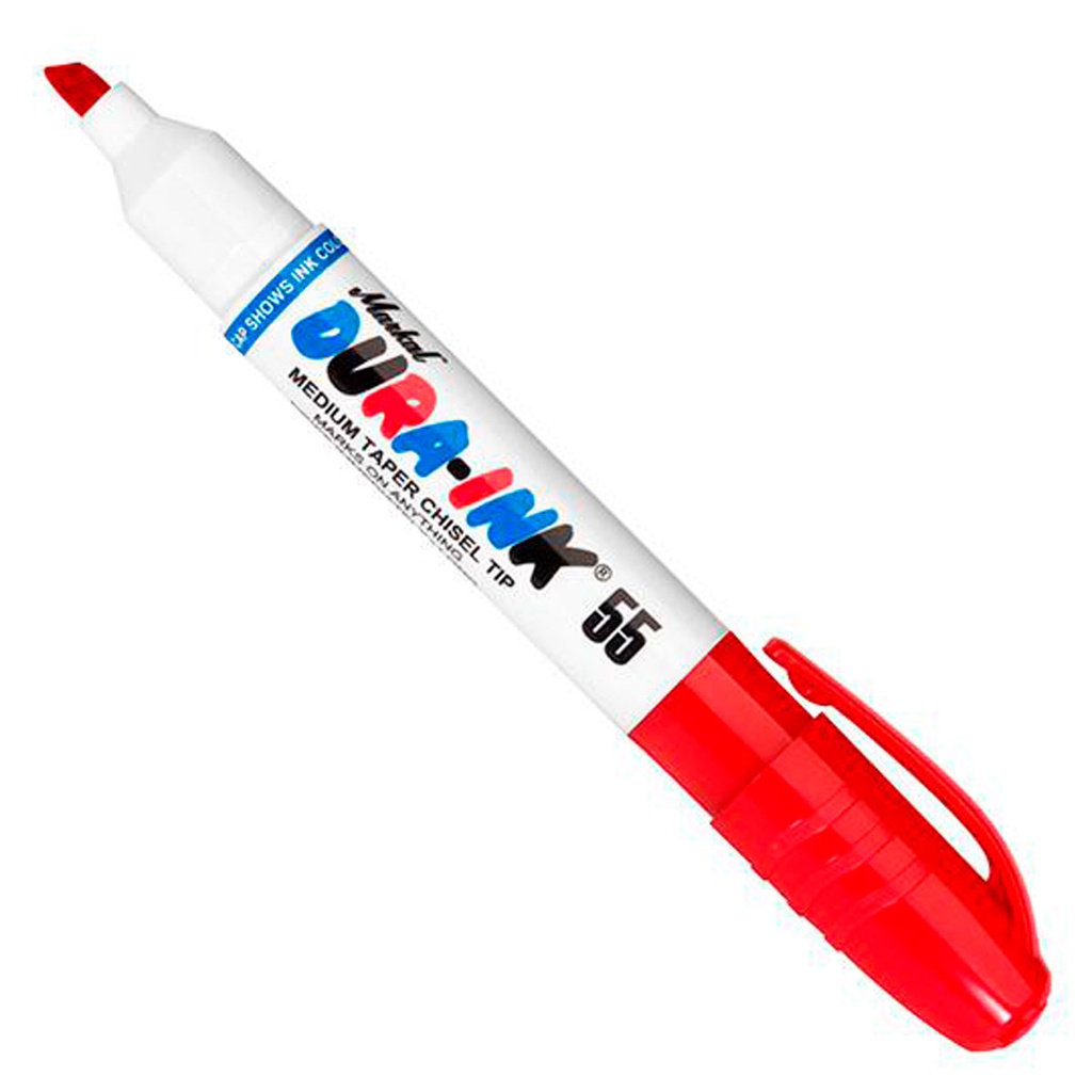 MARCADOR PERMANENTE ROJO 55 (Precio x pieza - Empaque c/12 pzas)