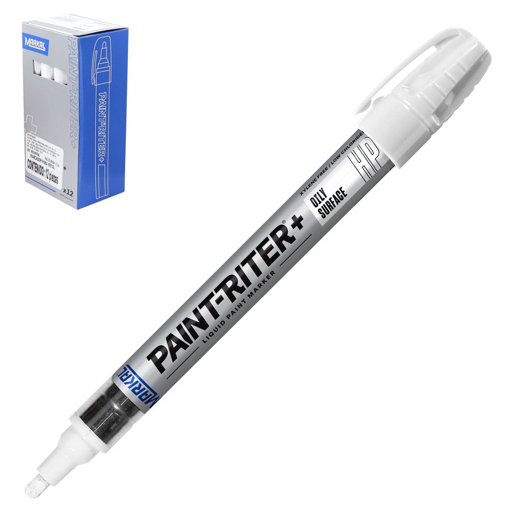 MARCADOR HP PROLINE BLANCO (Empaque c/12 pzas)