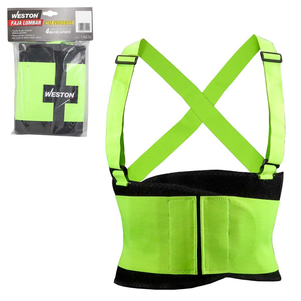 FAJA LUMBAR C/CINTAS DE ALTA VISIBILIDAD T/G
