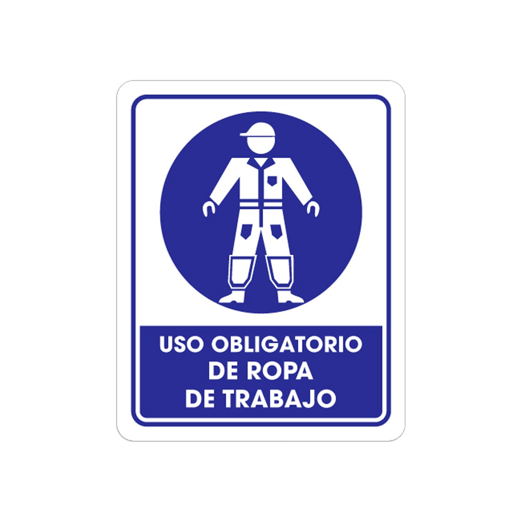 SEÑALAMIENTO USO ROPA DE TRABAJO 25 X 35CM