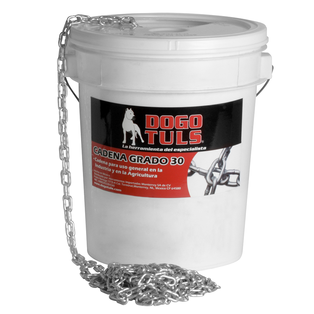 CADENA GALVANIZADA 3/16"G-30  25kgCUBETA