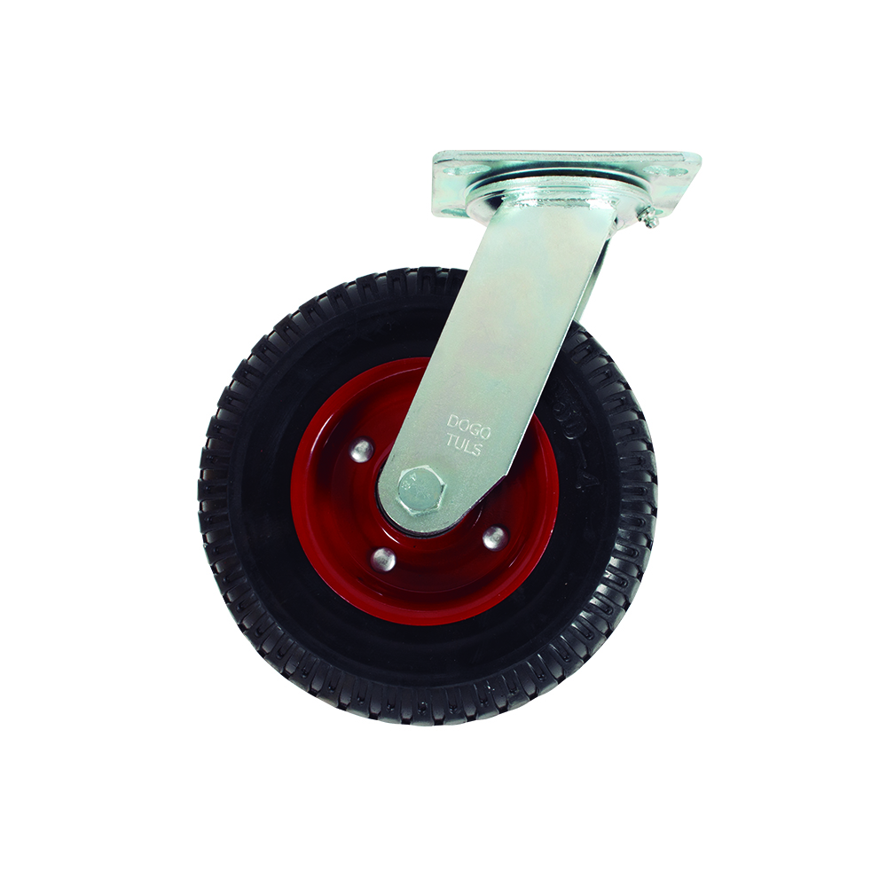 RODAJA DE HULE SÓLIDO GIRATORIA 8"