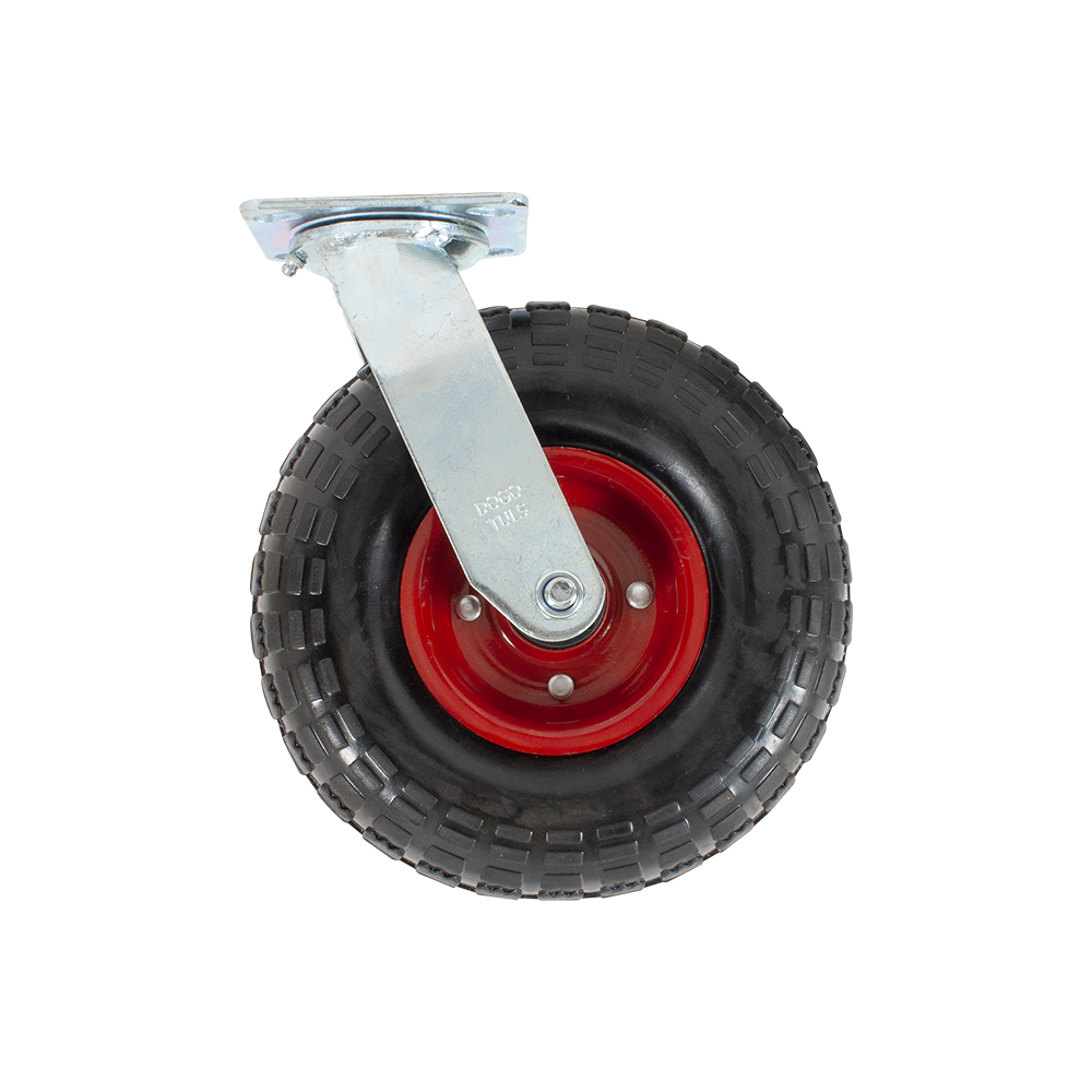 RODAJA DE HULE SÓLIDO GIRATORIA 10"