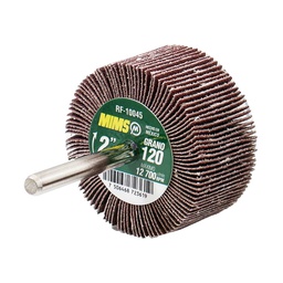 [RF-10045] RUEDA FLAP MIMS C/VASTAGO (6MM) G120 2 X 1 (Precio x pieza - Empaque c/10 pzas)