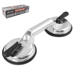 [C-02163] VENTOSA P/VIDRIO D/ALUMINIO 2 COPAS CAP. 100KG ( PAQ.4)