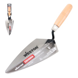 [Z-26055] CUCHARA SOLDADA TIPO FILADELFIA 9" MANGO D/MADERA (Precio x pieza - Empaque c/12 pzas)