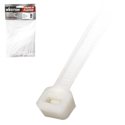 [Z-51232] CINCHO PLASTICO BLANCO 9.0 X 760MM    (bolsa c/100)