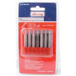 [ST-6-200-040] JGO.7 PZS.PUNTAS TORX A 1"                        T 10S,15S,20S,25S,27S,30S,40S