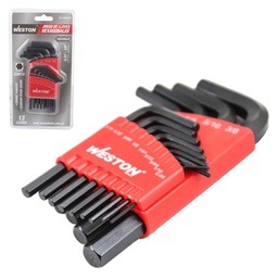 [ST-6-200-665] JUEGO DE 13 LLAVES CORTAS HEX STD. 0.05''-3/8'' CRV C/ORGANIZADOR