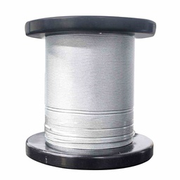 [B-002] CABLE DE ACERO C/FORRO PLASTICO 7X7 1/8"-3/16" ROLLO 500MTS