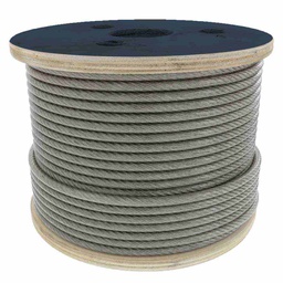 [B-190] CABLE DE ACERO ALMA DE ACERO IWRC 6X19 1" ROLLO 500M