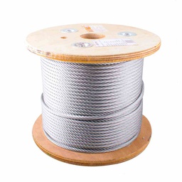 [B-210] CABLE DE ACERO ALMA DE FIBRA FC 6X26 3/8" ROLLO 500M