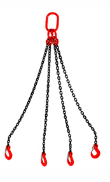 [C-02020] ESLINGA DE CADENA 3/8" G80 6M CUÁDRUPLE GANCHO TRABA