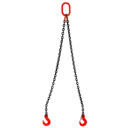 [C-02040] ESLINGA DE CADENA 1/2" G80 6M DOBLE GANCHO TRABA