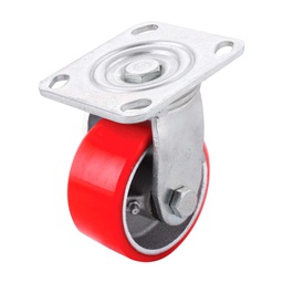 [Y-1043-152] RODAJA FIERRO VACIADO C/PU GIRA. ROJA 6X2"