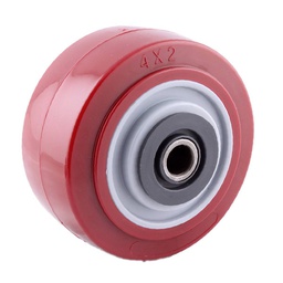 [Y-1046-125] RUEDA MARRON PU 5X2" C/BALERO Y 2 CUBIERTAS PLASTICAS
