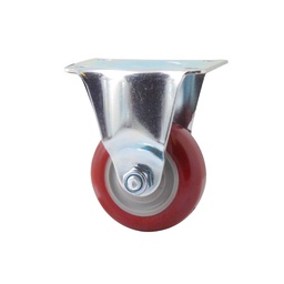 [Y-1049-075] RODAJA MARRÓN PU FIJA 3X1-1/4"