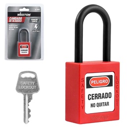 [1084531] CANDADO DE BLOQUEO DIELÉCTRICO ROJO 38MM