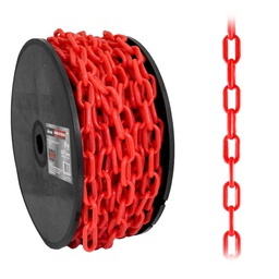 [D-545] CADENA DE PLÁSTICO Ø6MM*25M ROJO