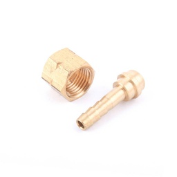 [Z-63142] JGO CONEX.1/4 MACHO C/TUER HEM ROSCA IZQ 9/16-18  P/MANGUERA CUATA