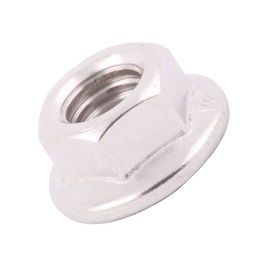[ZK-30124] TUERCA HEX. C/ARANDELA DENTADA INOX. M8-1.25   (Precio x  Caja c/50 pzas)