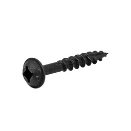[ZL-18016] PIJA P/MADERA CAB. T/QUADREX PUNTA RANURADA NEGRA #8 x 1-1/4" (PRECIO X PZA CJA/500 PZA)