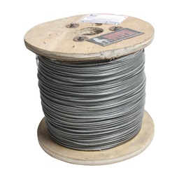 [HK5137] CABLE GALV C/F PVC 1/8-3/16" 7X19 100mt