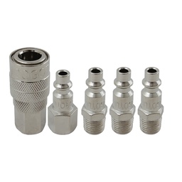 [NF2000] JGO DE CONEXIÓN ACERO 1/4 NPT 5PZS