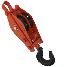 [RH5046] POLEA GARRUCHA DOBLE 4"0.8T GIRATORIA