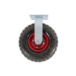 [ZF5223] RODAJA DE HULE SÓLIDO FIJA 10"